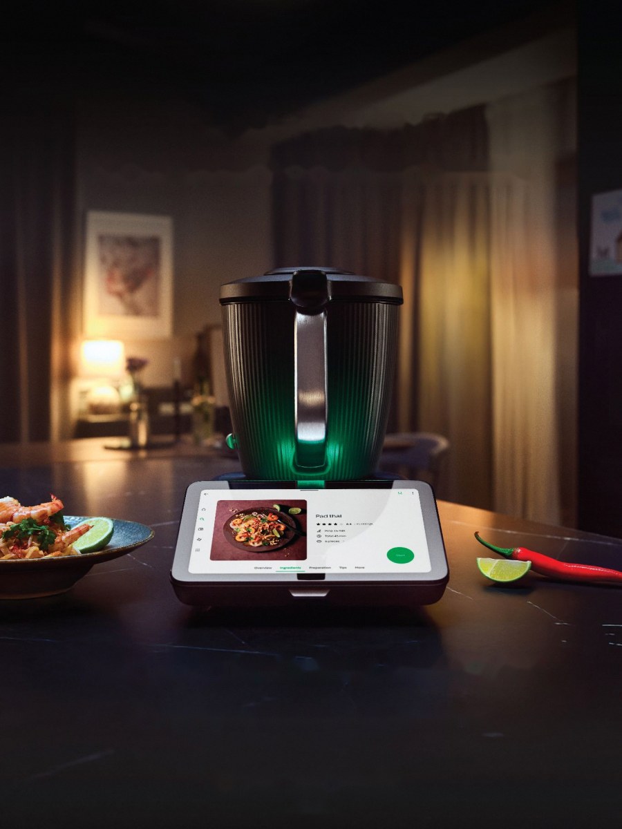 The Thermomix TM7 in a warm, moody kitchen
