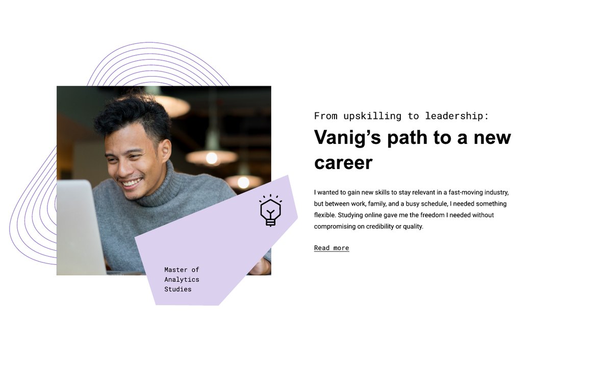 Student story block: Vanig's path to a new career